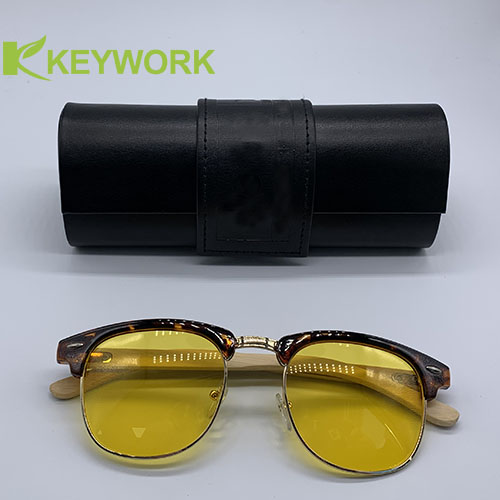 Сумка портативных черных толстых подарков случая Eyeglass металла PU кожаных стильных ценных выдающийся