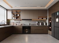 White Lacquer Combine Bookshelf Wooden Cupboards Modular Kitchen Cabinet