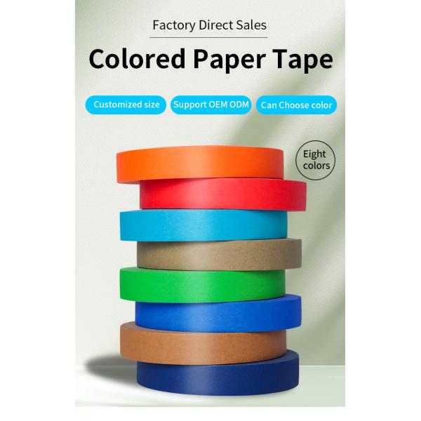 Customized Heat Resistant Multi Colored Masking Tape For Painting