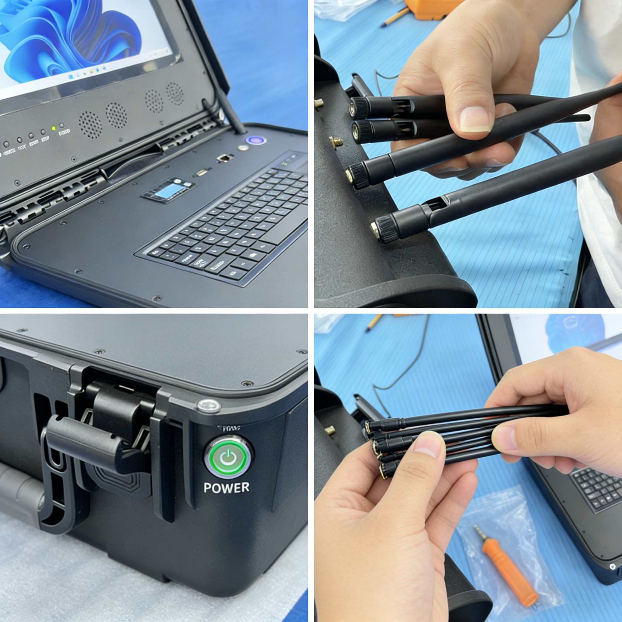 Portable All-in-One Rugged Computer Case for Field Data and Control