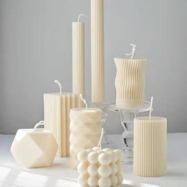 Custom Shape Craft Candle Cylinder Stick Candle Scented Pillar Creative Candles