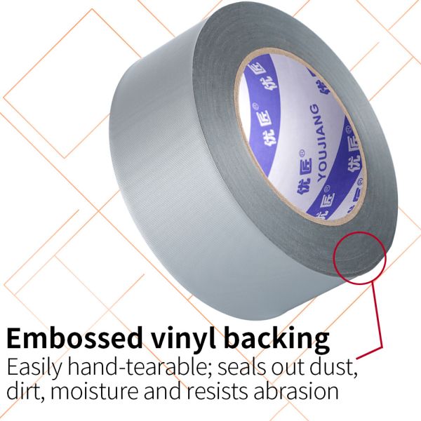 UJANG Heavy Duty Duct Tape – Waterproof Silver Cloth Tape for Repairs, Construction & Industrial Use (Alternative to 3M 3903)