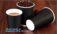 o copo descartável/que vende o copo de papel/copos de café feitos sob encomenda, logotipo feito sob encomenda descartável do copo de papel da parede da ondinha imprimiu copos de café quentes