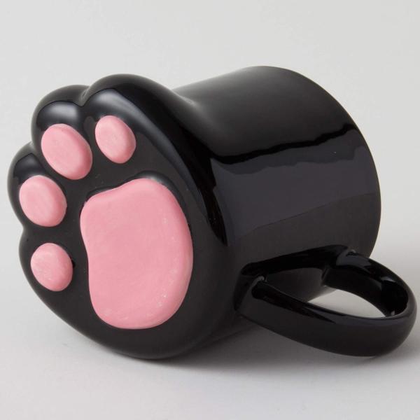 Custom Cute Dolomite Ceramic Animal Mug Cat Paw Shape For Coffee Drink