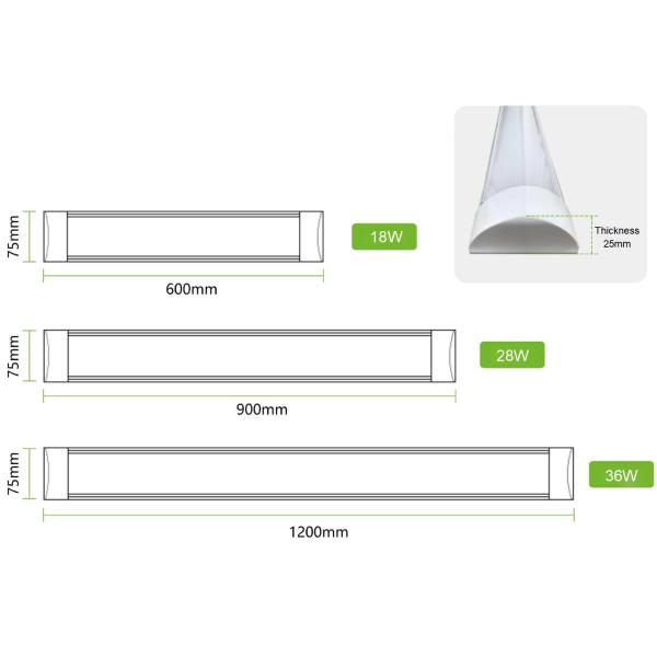 Best Price 18W 28W 36W LED Purification Lamp for Indoor Supermarket Hospital Office Linear Lights