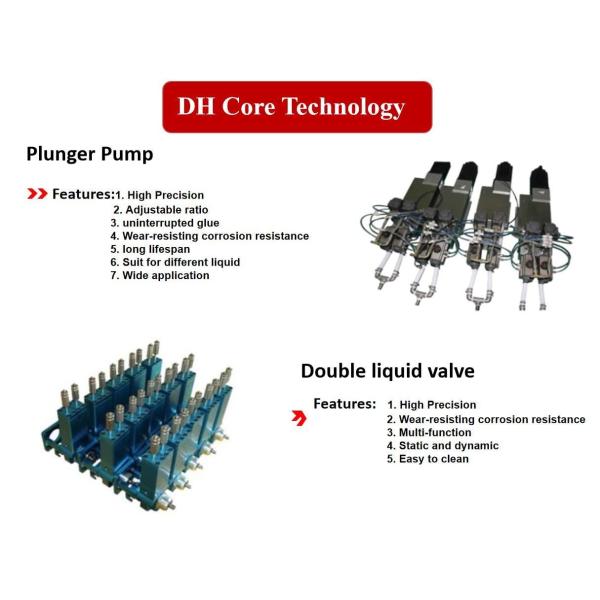 Aplicação precisa de adesivos com máquina automática de distribuição de cola de 6000 x 1200 x 1500 mm