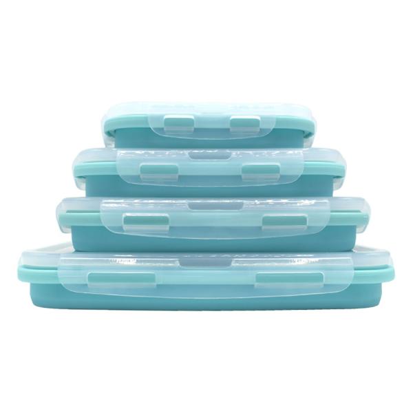 350ml 500ml 800ml 1200ml Reusable Silicone Picnic Box