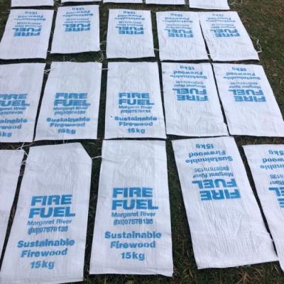 Food And Snacks 250gsm 55×82cm PP Woven Sack Bags With Hot Swing OEM