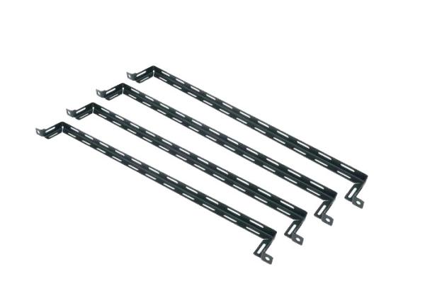 L Shaped Patch Rack Cable Management , Cable Lacer Bar Cable Tidy Brush Panel With Angled 4  Offset