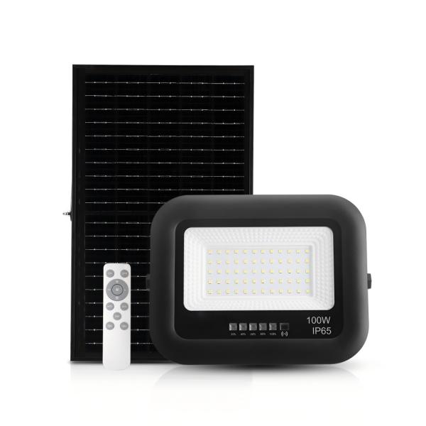 High Lumen Outdoor Solar Yard Light Ip65 Control Aluminum  Solar Led Flood Light