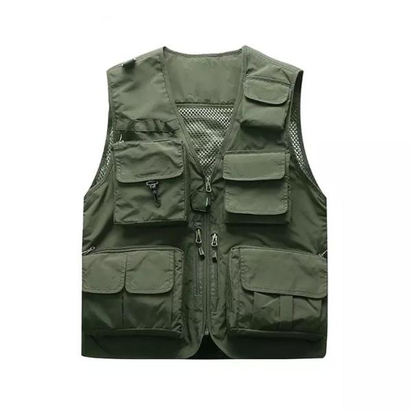                  Summer Fashion Men′ S Photographer Waistcoat Mesh Many Pocket Vest             