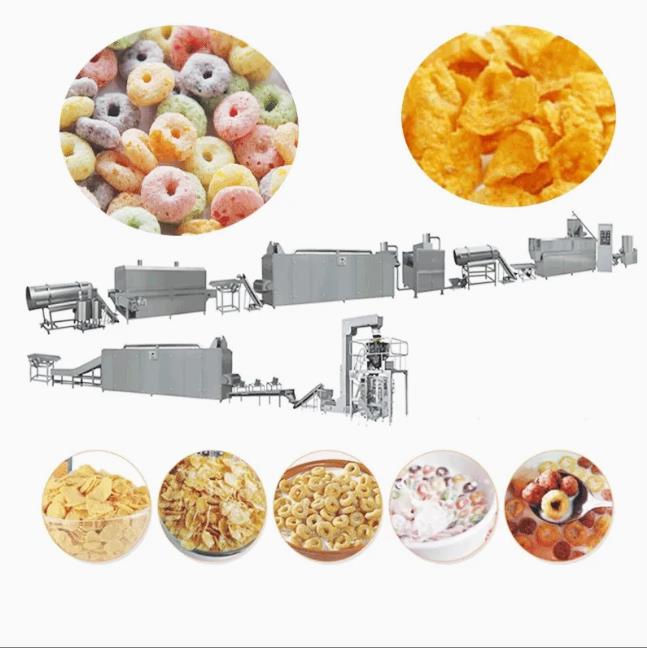 SS304 500kg/h Continuous And Automatic Corn Flakes Processing Line 380V/50Hz With CE Standard