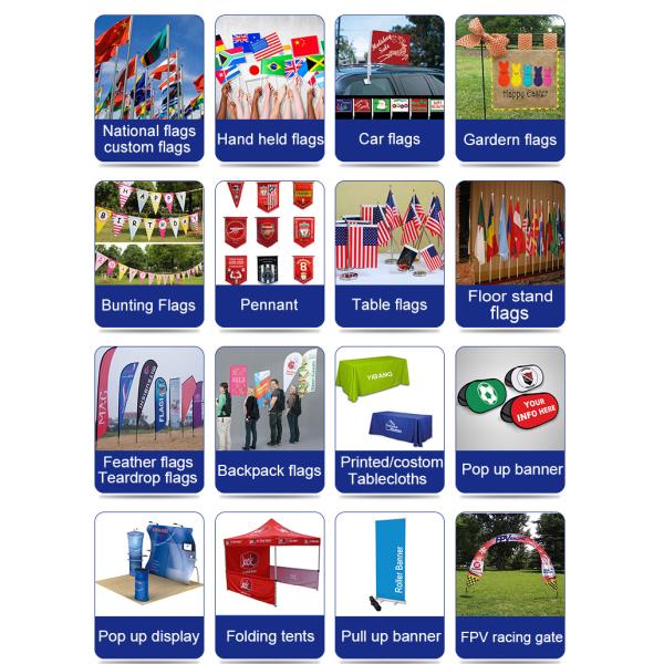 Флаг стола сатинировки 100% полиэстер 30cm установил одиночное печатание стойки CMYK поляка