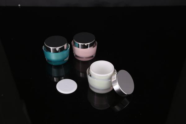 hand lip crystal pump empty square white Screen Printing Airless 30ml Cosmetic Cream Jars