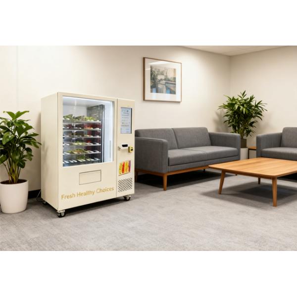 Fresh & Healthy Food Vending Machine Featuring Smart Temperature Control And Daily Restocking