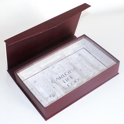 Caixa de presente postal branca feita sob encomenda das caixas com listra magnética