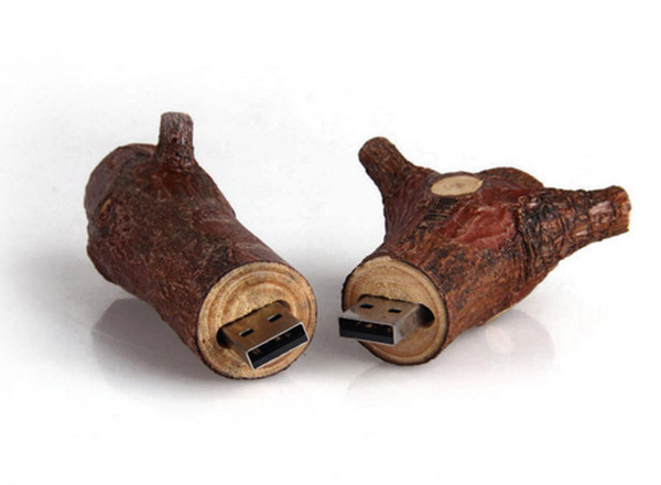 Commande en bois 4GB promotionnel 8GB 16GB 32GB d'instantané d'USB de branche d'arbre de Novetly 2,0