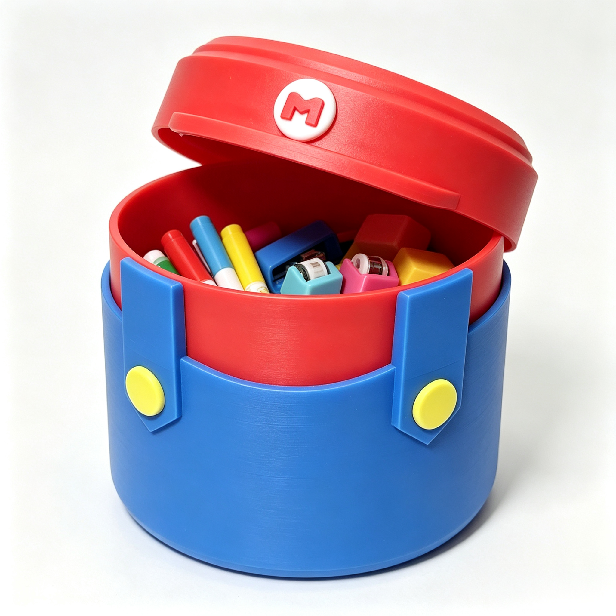 Mario Inspired 3d Printing Service  Office Supplier Dual Use Office Desk Pen Holder