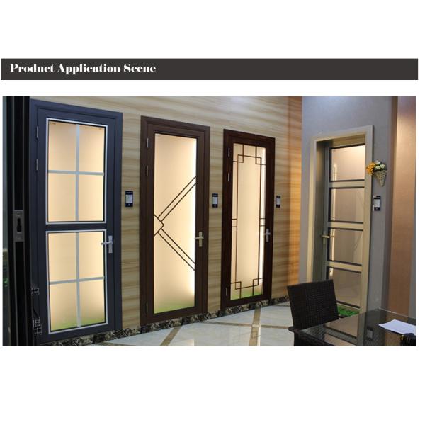 Bathroom Flat 6061 Aluminum Toilet Door Interior Decoration French Patio Swing Door