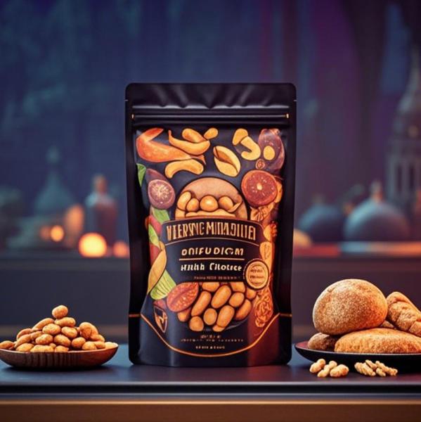 Custom Composite Food Packaging Bags  Stand Up Pouches For Snacks And Cookies Wholesale