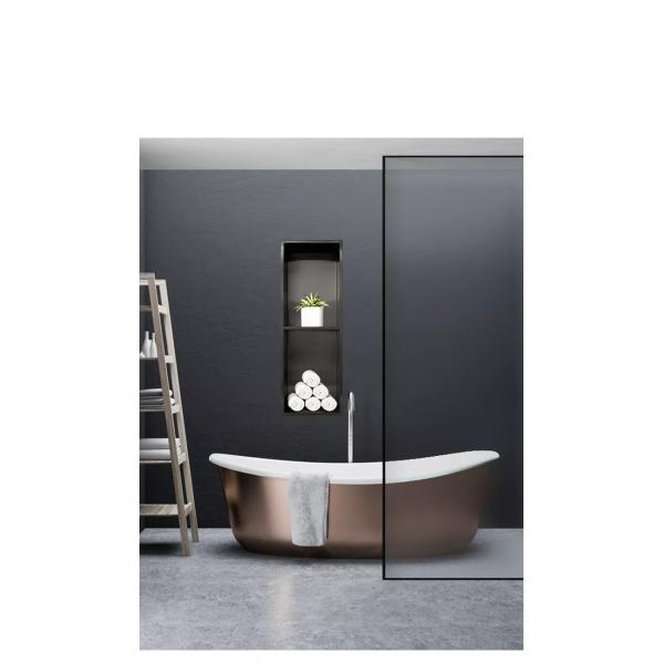 Double Grid Brushed SS Decorative Shower Niche Waterproof Handmade