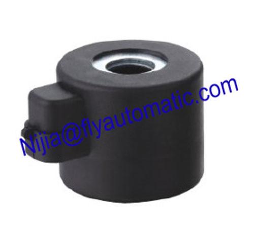 Black IP65 H Class Auto Solenoid Valve Coil Landi Reducer Coil Φ 16.3 × 41.7mm