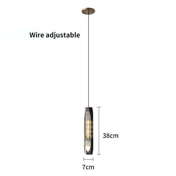Europe Gold Crystal Vertical Pendant Light Lighting for Living Dining Room Kitchen Hallway tube lights(WH-GP-54)