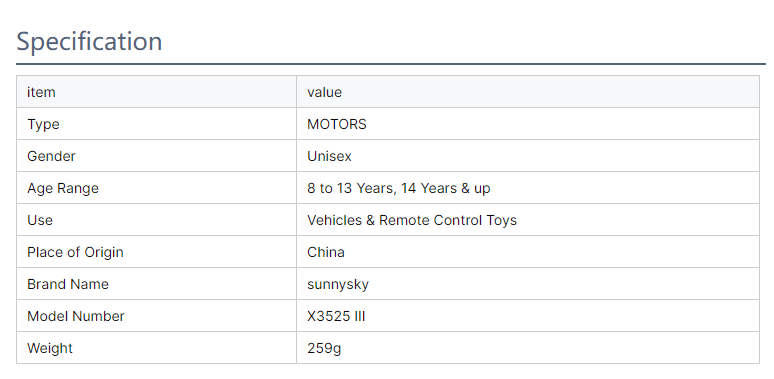 SUNNYSKY X3525 III KV650 High-Performance Brushless Motor For RC Drones