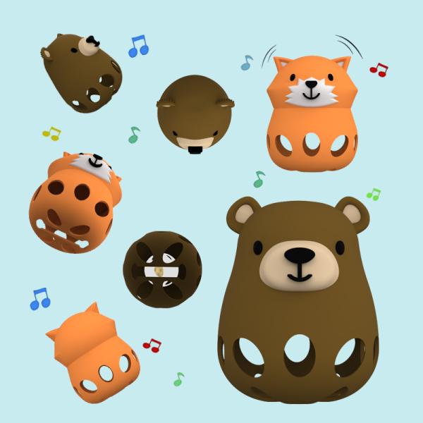 Животное лиса и медведь медицинский класс облегчение для детей 0-6 месяцев успокаивает зубную боль Силиконовый зубник для детей с легкой хваткой