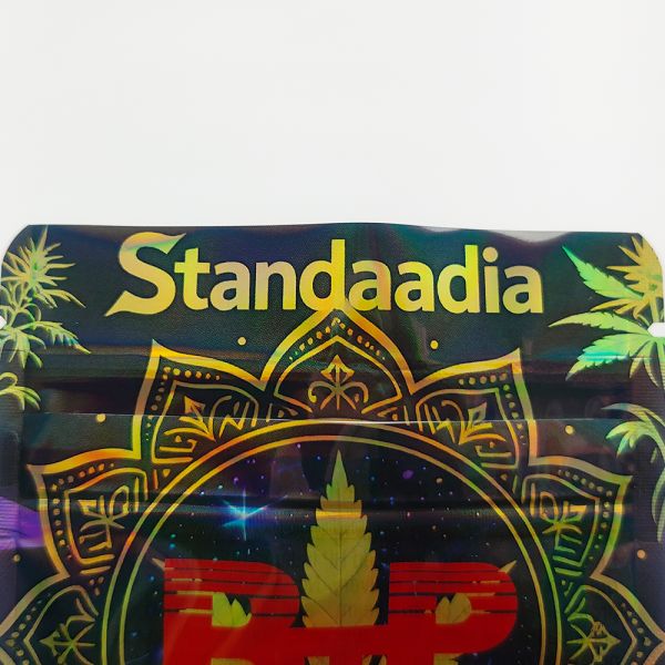 Custom Logo Digital Printed Doypack Ziplock Plastic Wholesale Holographic Yin Yang Mylar Zipper Stand up  Pouch