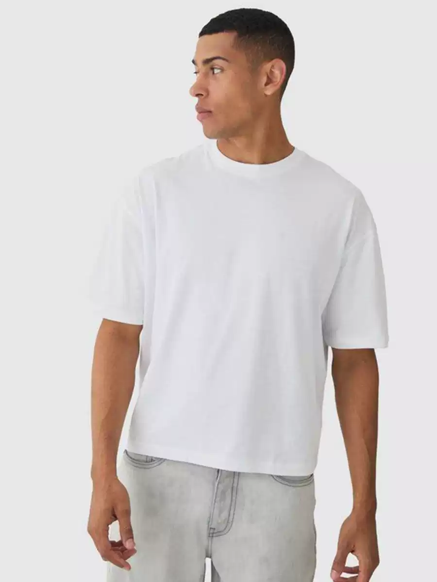 Men’s Oversized Loose Fit Cotton T-Shirt with Breathable Fabric and Unisex Design for Streetwear