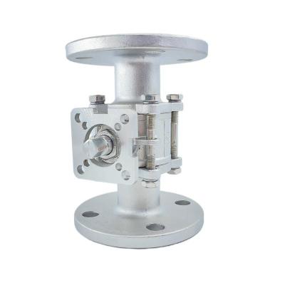 304/316 Material válvula de esfera de plataforma elevada de três peças fabricada pela Q41F