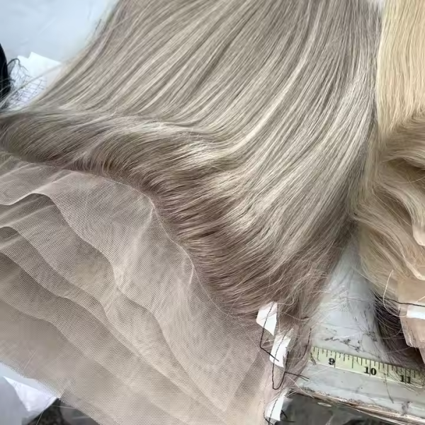 Factory Wholesale Lace Topper 5x5 100% Raw VRIGHIN  Human Hair Pre Colored Mesh Integration Closure DROP SHIPPING REDAY TO GO