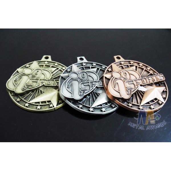 Two 3D Stars Custom Funny Football Engraved Sports Medals Souvenir Medallion Personalized OEM