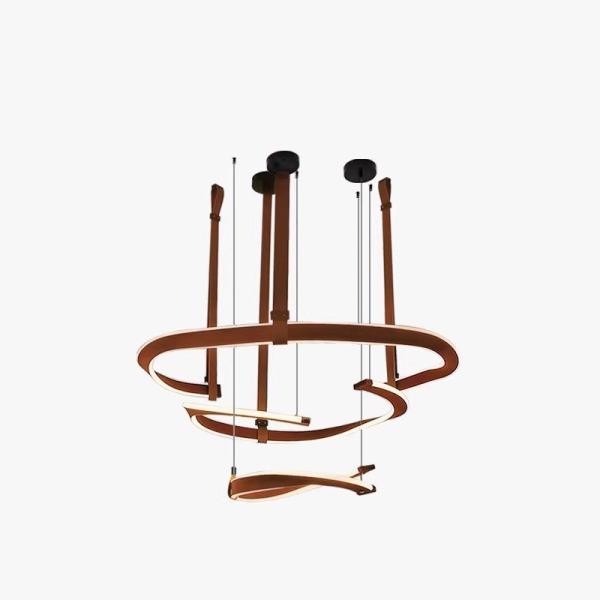 Italian Minimalist Living Room Chandelier Post-modern Leather Dining Room Bedroom Hanging Light