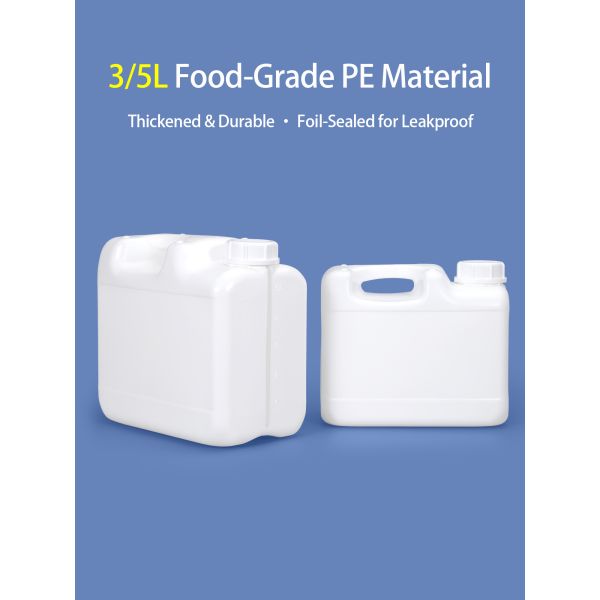 Wholesale 3L 5L HDPE Stackable Jerry Can with Screw Cap and Foil Gasket Empty Plastic Chemical Hydrosol Storage Barrel