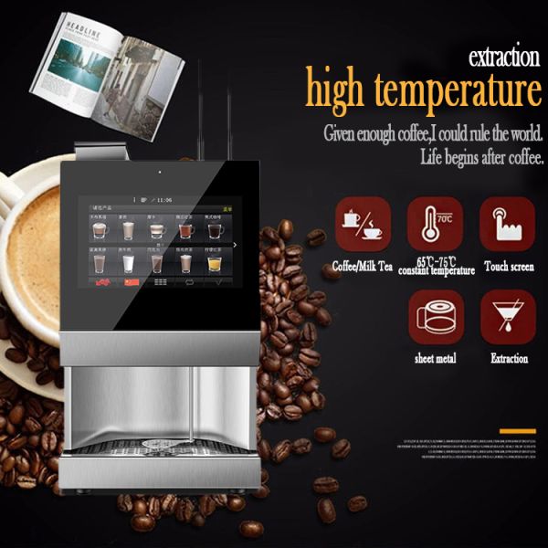 Commercial Coffee Vending Machine Offering Flexible Beverage Production Including Coffee Fruit Juice and Milk Tea Options