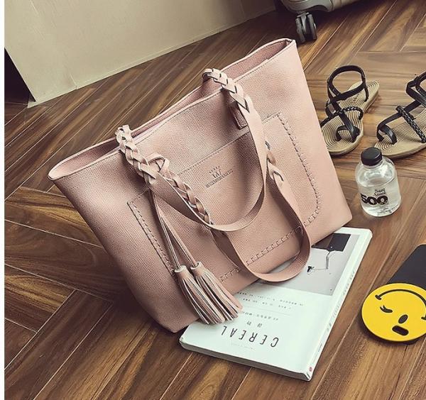 New fall fashion handbags fringed shoulder bag shopping bag large capacity casual and simple