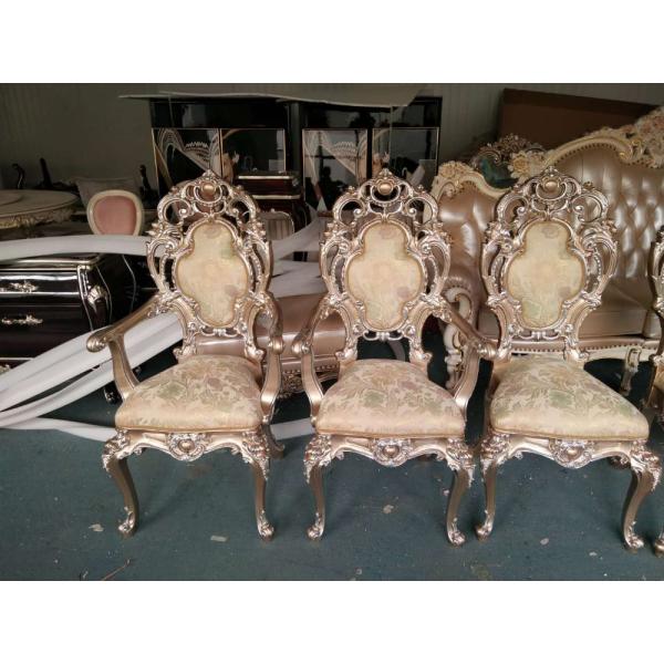 Retro Leather and Fabric Luxury High Quality Solid Wood Dining Chair