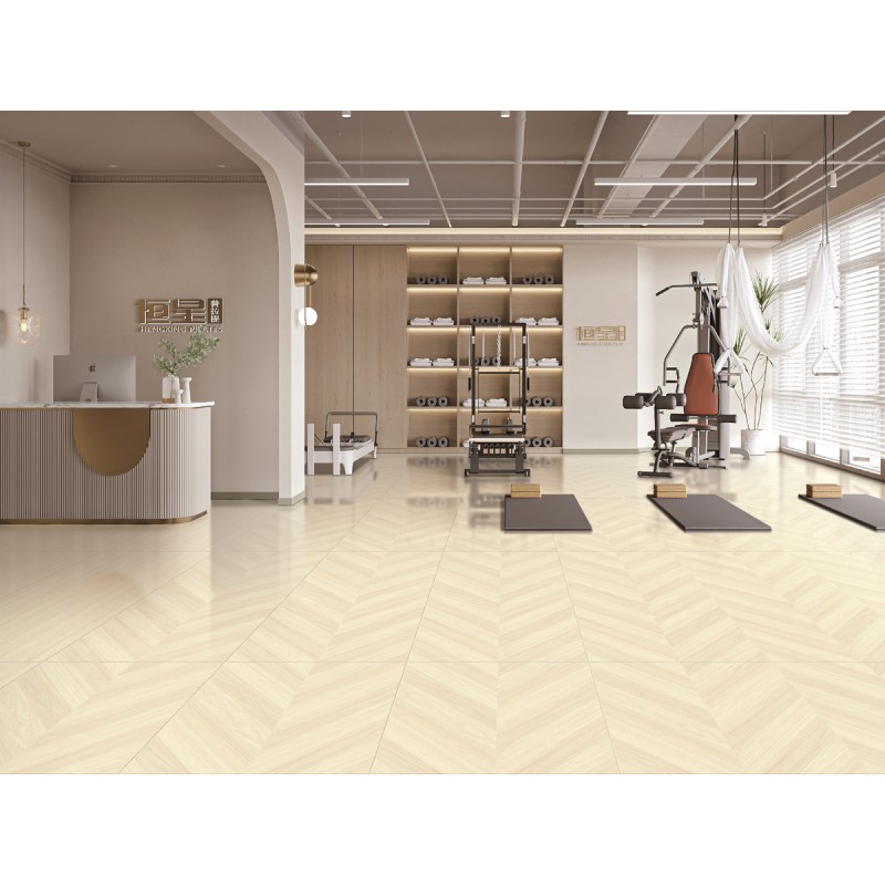 Firebrick and Grade AAA Light Yellow 600x1200mm Indoor Floor Wooden Porcelain Tiles for Kitchen and Bathroom