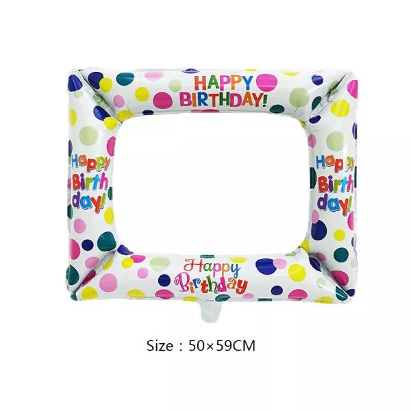 Family Wedding Party Photo Frame Balloons Square Foil Birthday Balloon For Home