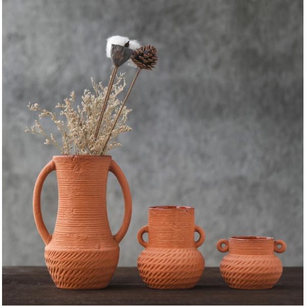 Wide Mouth Ceramic Tall Floor Vase Thanksgiving Day Gift