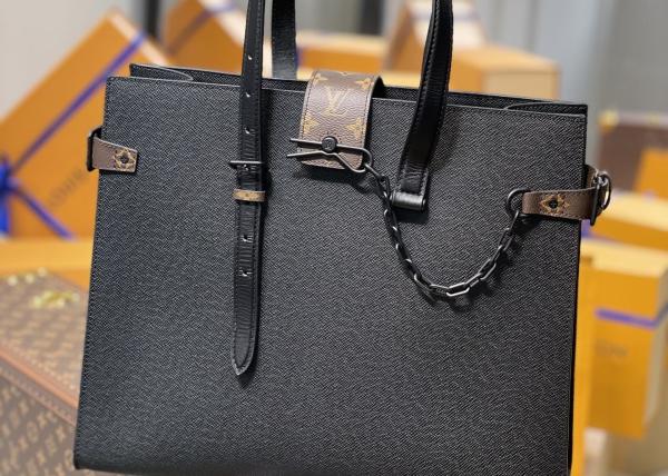 Black Mens Cross Pattern Genunie Cowhide Leather Handbag For Shopping