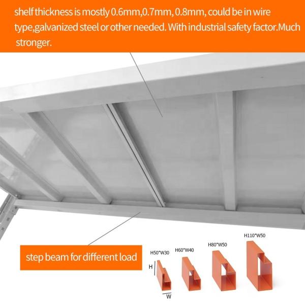 Industrial Warehouse 3 Tier Storage Shelving with 50mm Adjusting Step