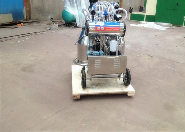 Máquina de ordenha móvel de duas cubetas, leiteria da bomba de vácuo que ordenha o equipamento