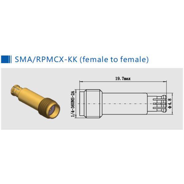 Женский к женскому радиочастотный коаксиальный RPMCX к SMA адаптер