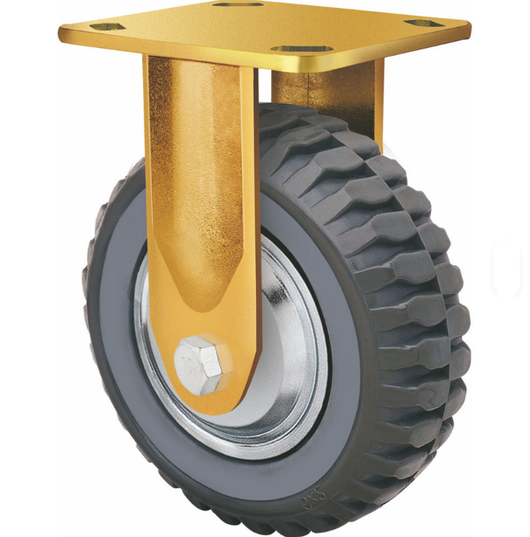 Heavy-Duty 6-Inch Diameter Anti-Slip Elastic TPR Caster Wheels for Industrial Machinery