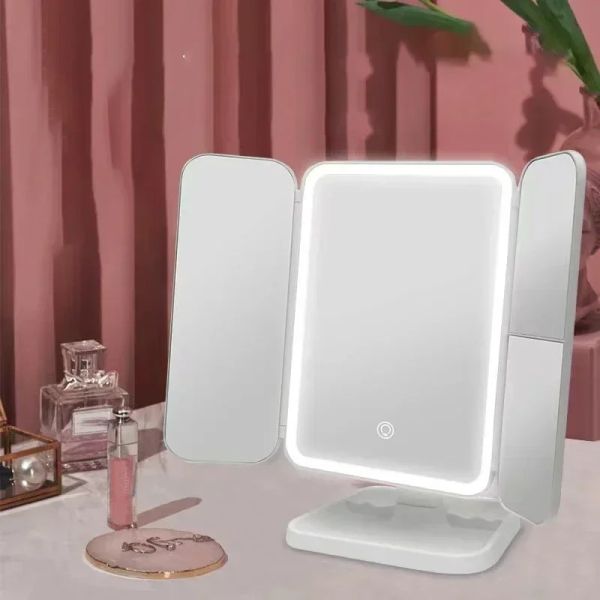 Smart Makeup Mirror Trifold Makeup Mirror LED Lights(WH-MR-93)