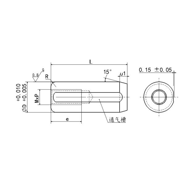 Internal Threaded Precision Locating Pins , Custom 316 Stainless Steel Dowel Pins