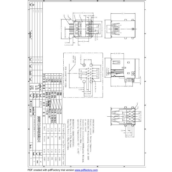 Usb Connector USB-AF3.0 90º Double layer inserting plate